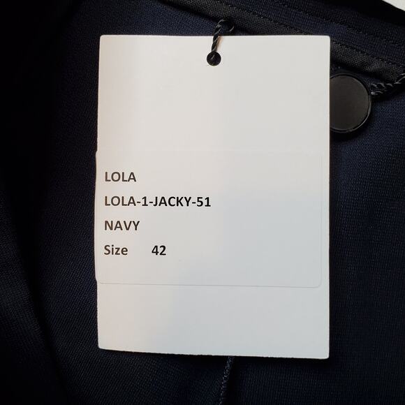 Callas Milano Women's Size 42 (US-6) NWT Lola Compact Crepe High Waist Pant Blue - Picture 8 of 9